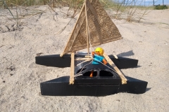 Model 1:25 with crab claw sail
