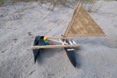 Model 1:25 with crab claw sail